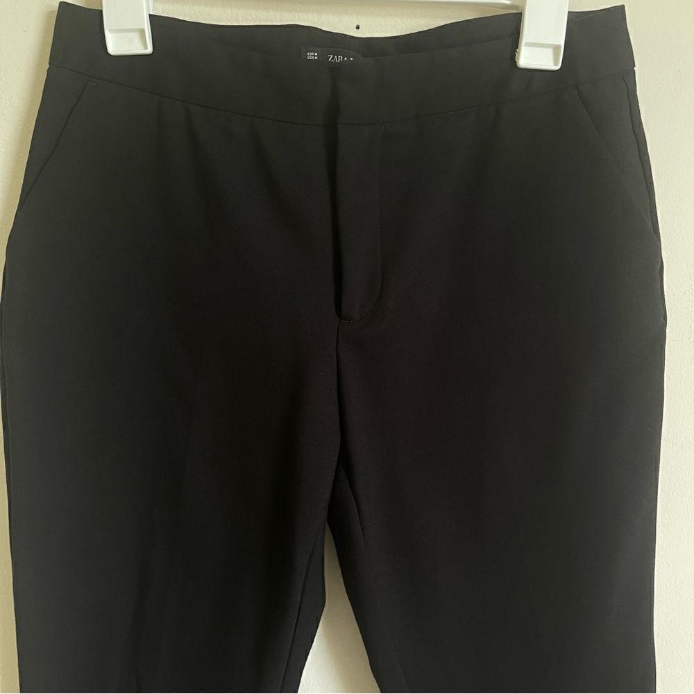 ZARA Black Crochet Straight Pant Medium - Picture 7 of 13